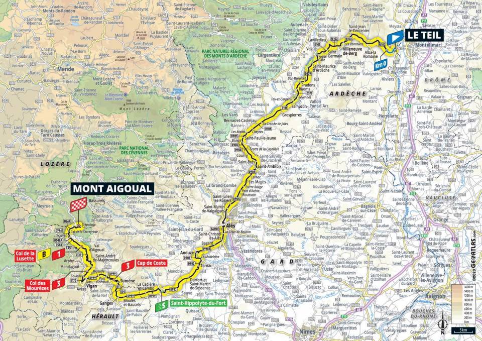 6. etapa Tour de France 2020 mapa