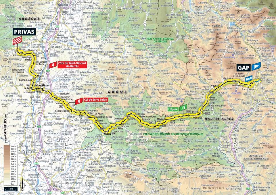5. etapa Tour de France 2020 mapa