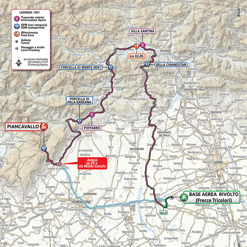15. etapa Giro d'Italia 2020 mapa
