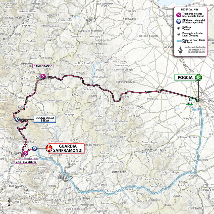 8. etapa Giro d'Italia 2021 mapa