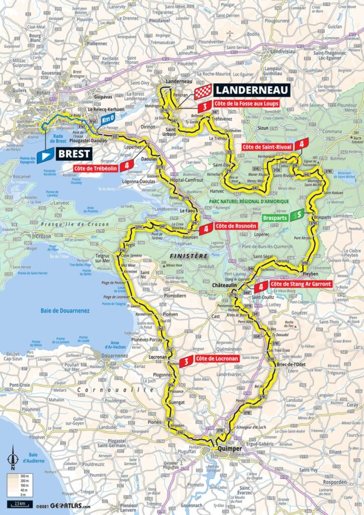 1. etapa Tour de France 2021 mapa