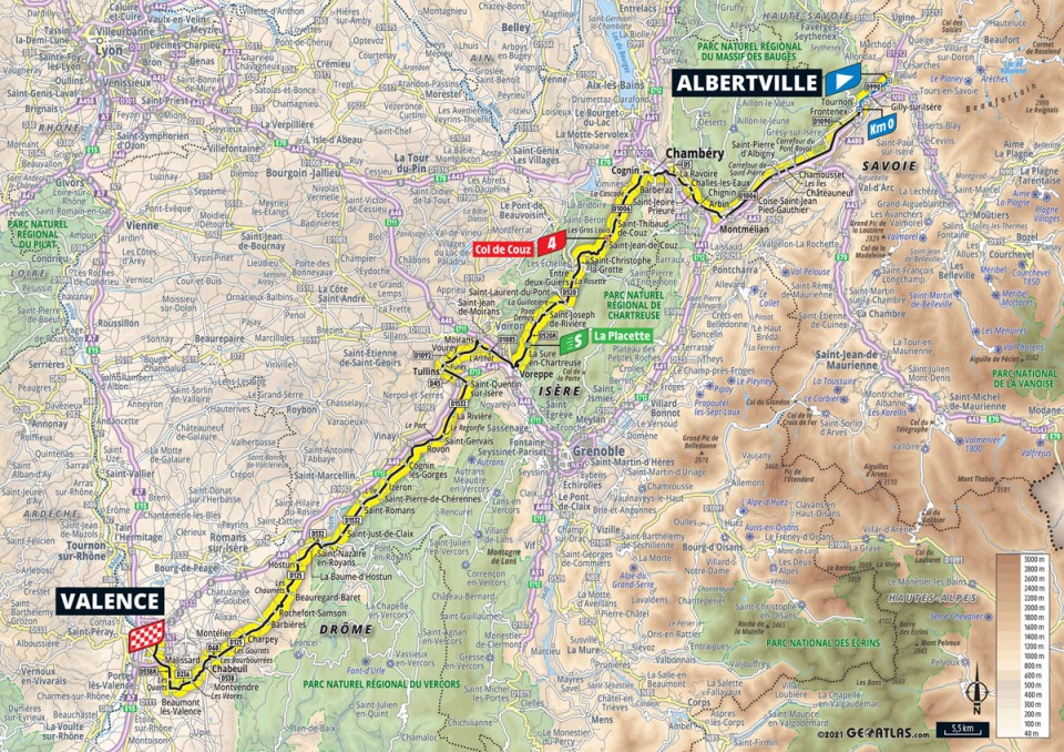 10. etapa Tour de France 2021 mapa