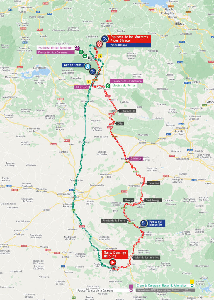 Vuelta a Espaňa 2021 3. etapa mapa
