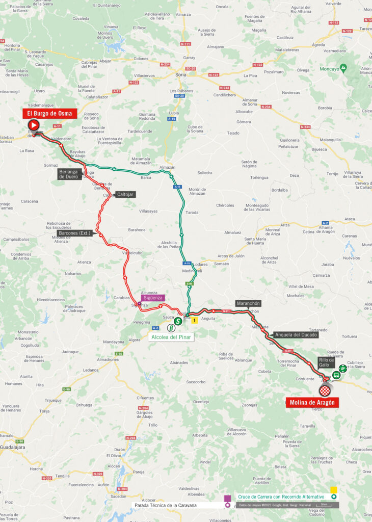 4. etapa Vuelta a Espaňa 2021 mapa