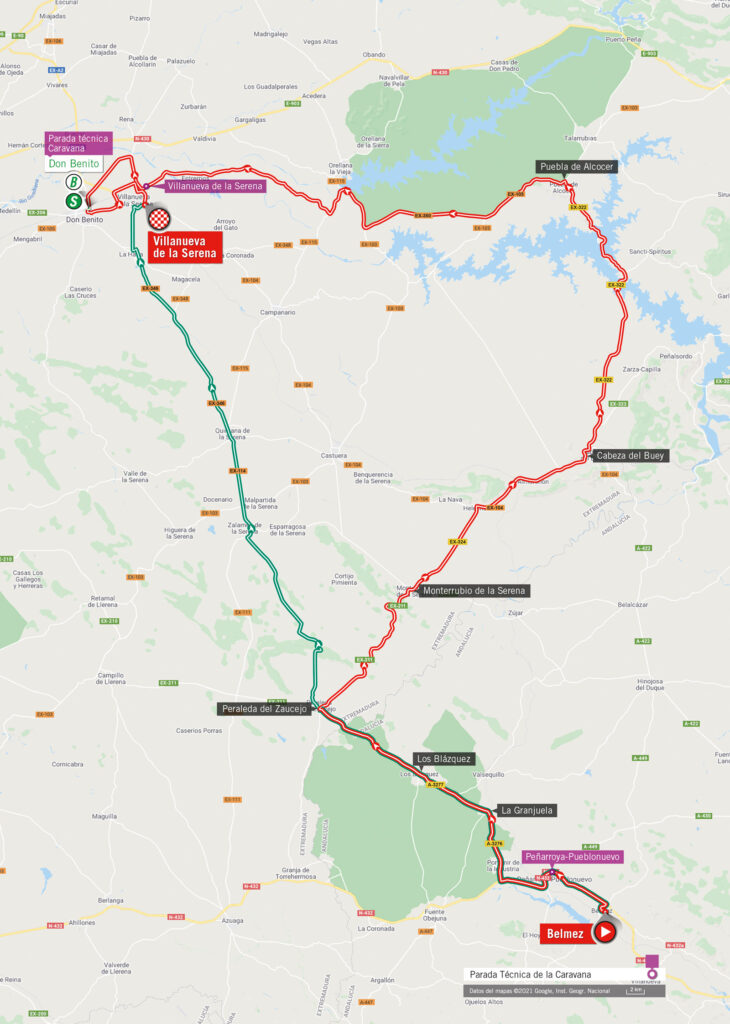 Vuelta 2021 14. etapa mapa