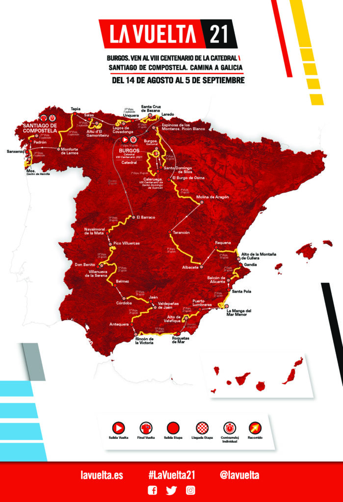 La Vuelta 2021 mapa trasa